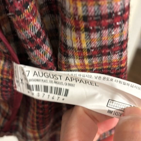 Sequin Plaid Button-Up Shirt - Picture 7 of 10